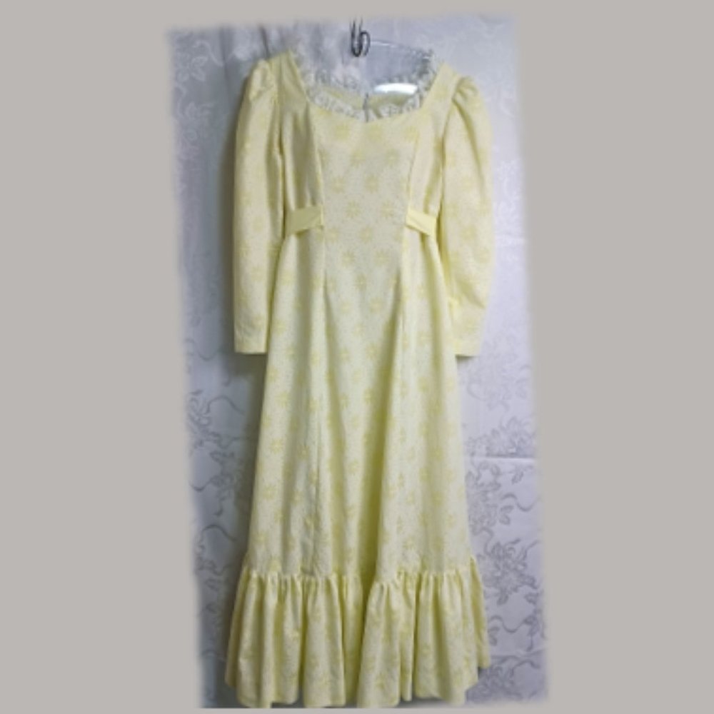Vintage Handmade One-of-a-Kind Lace Overlay Maxi Dress